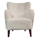 Danish lounge chair with new curly fur upholstery