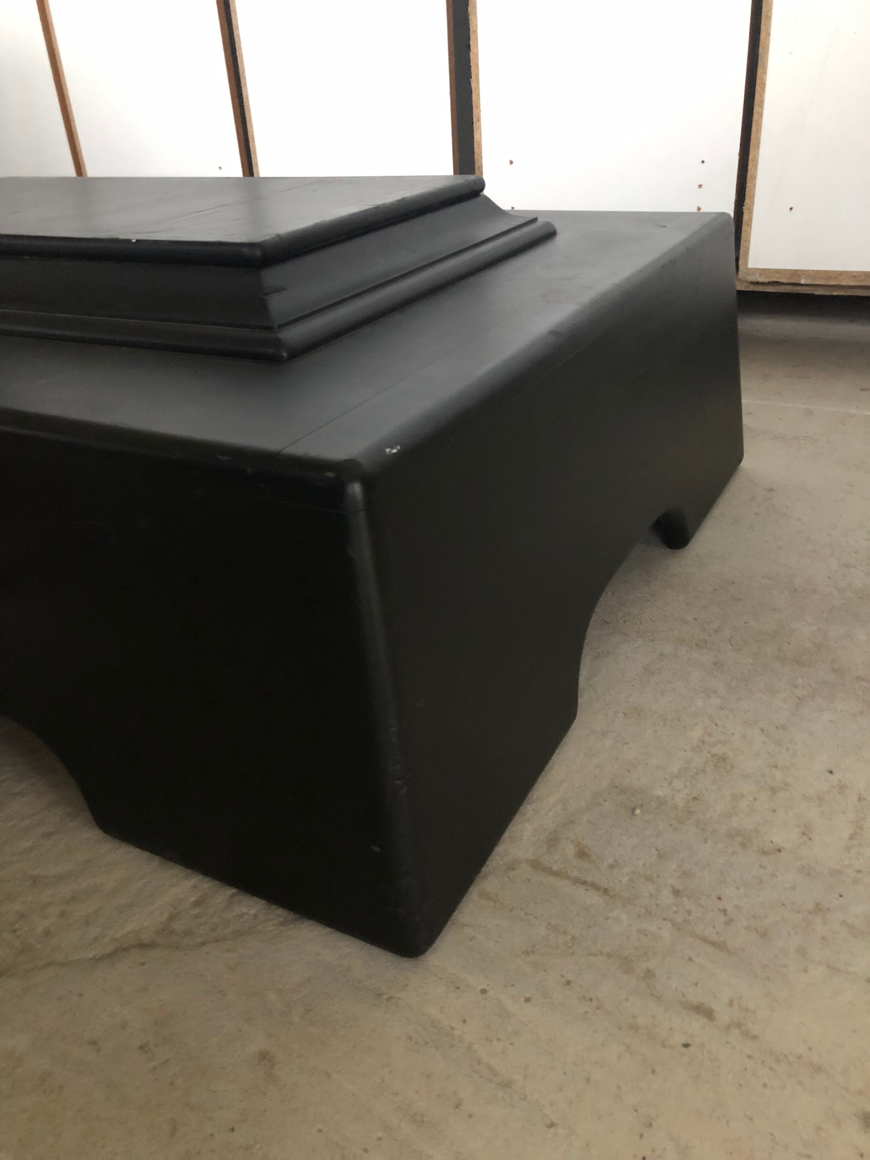 Japanese coffee table "teppanyaki" black