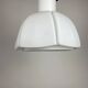 Frosted glass pendant in the shape of a white flower by Glashütte Limburg.