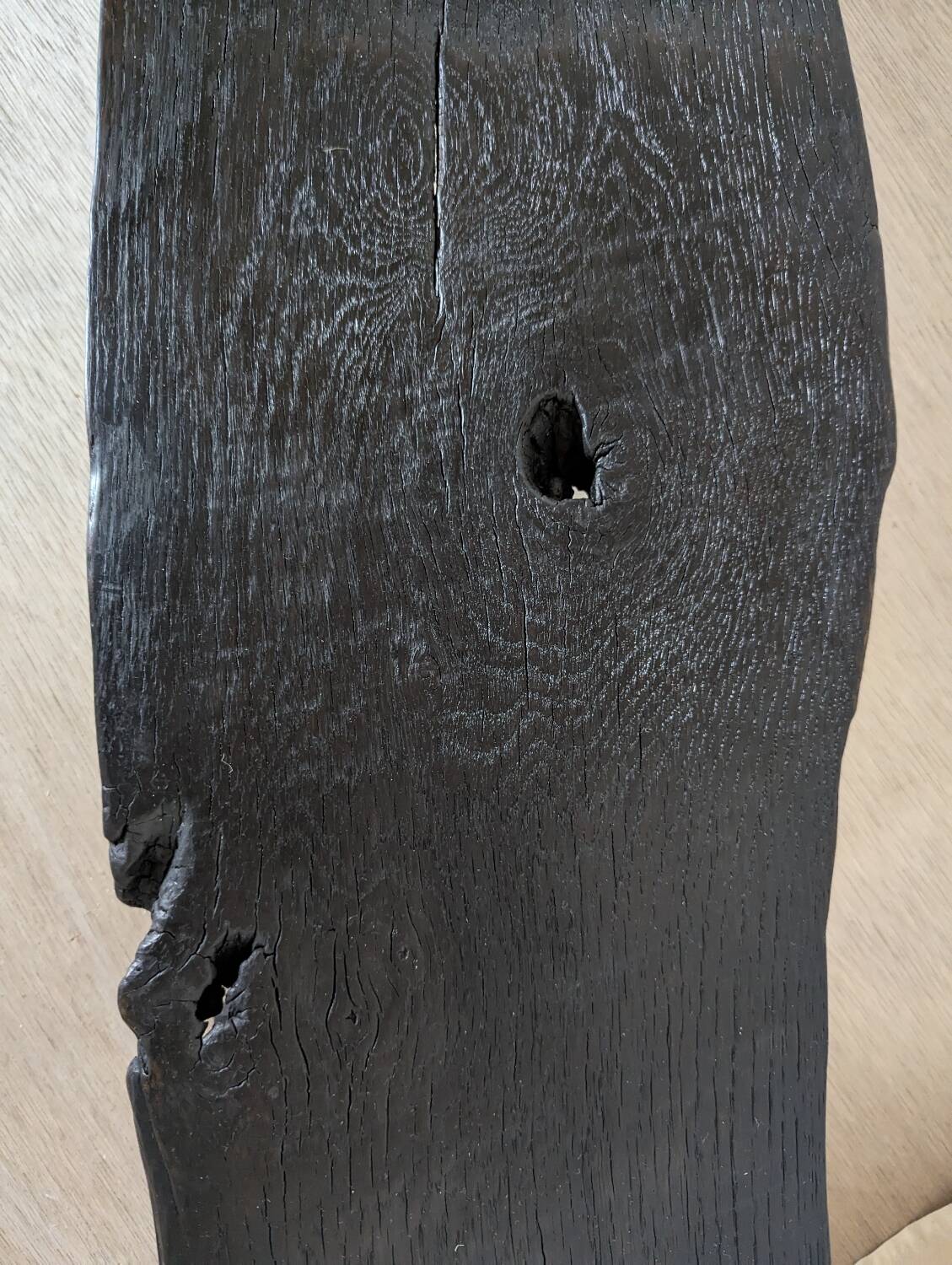 Table basse chêne brûlé