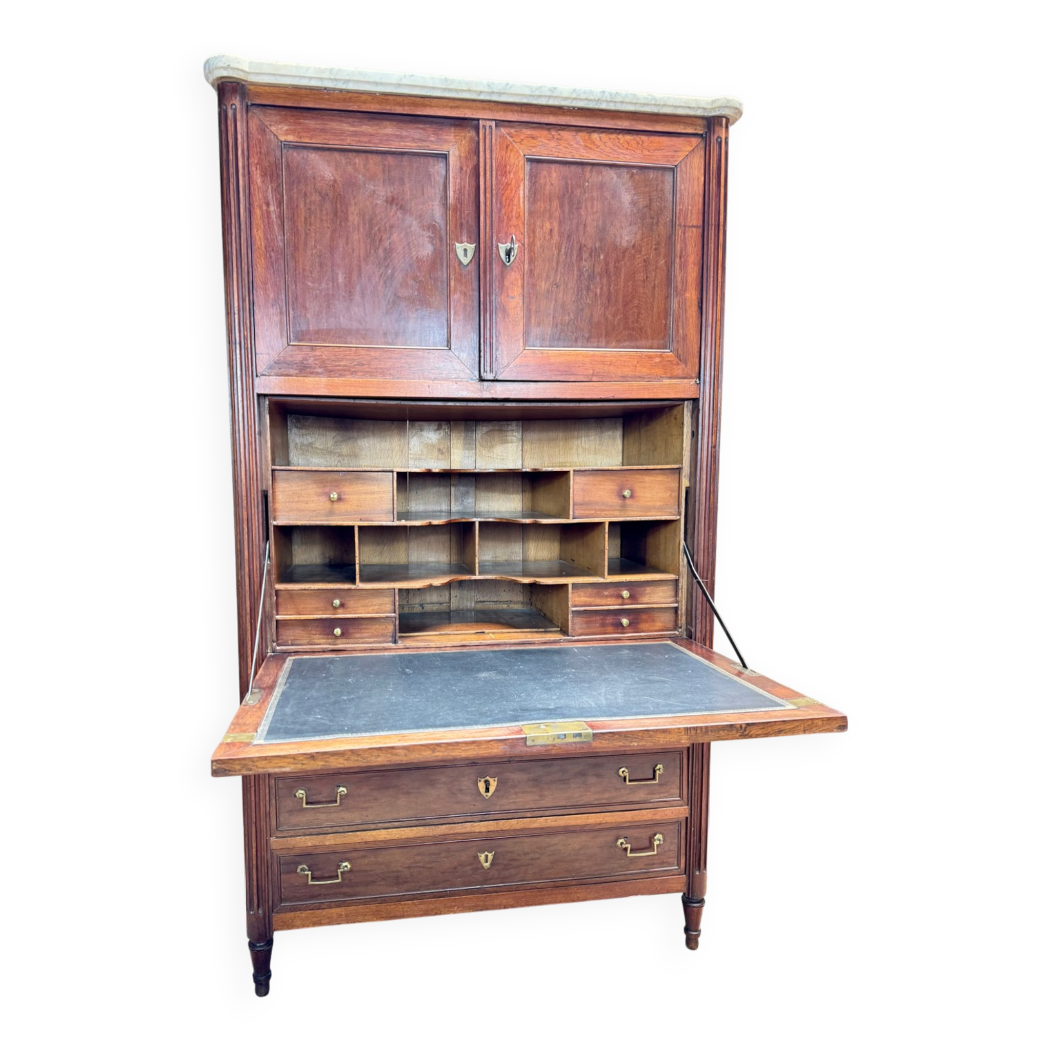 Louis XVI Mahogany Guillotine Secretary, 18th Century