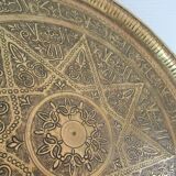 Art top oriental work solid brass vintage diameter 44 cm