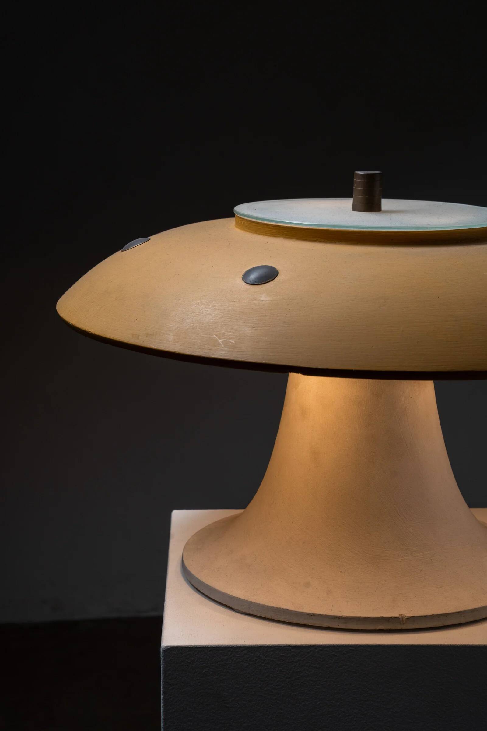 Huge vintage mushroom table lamp, 1960s
