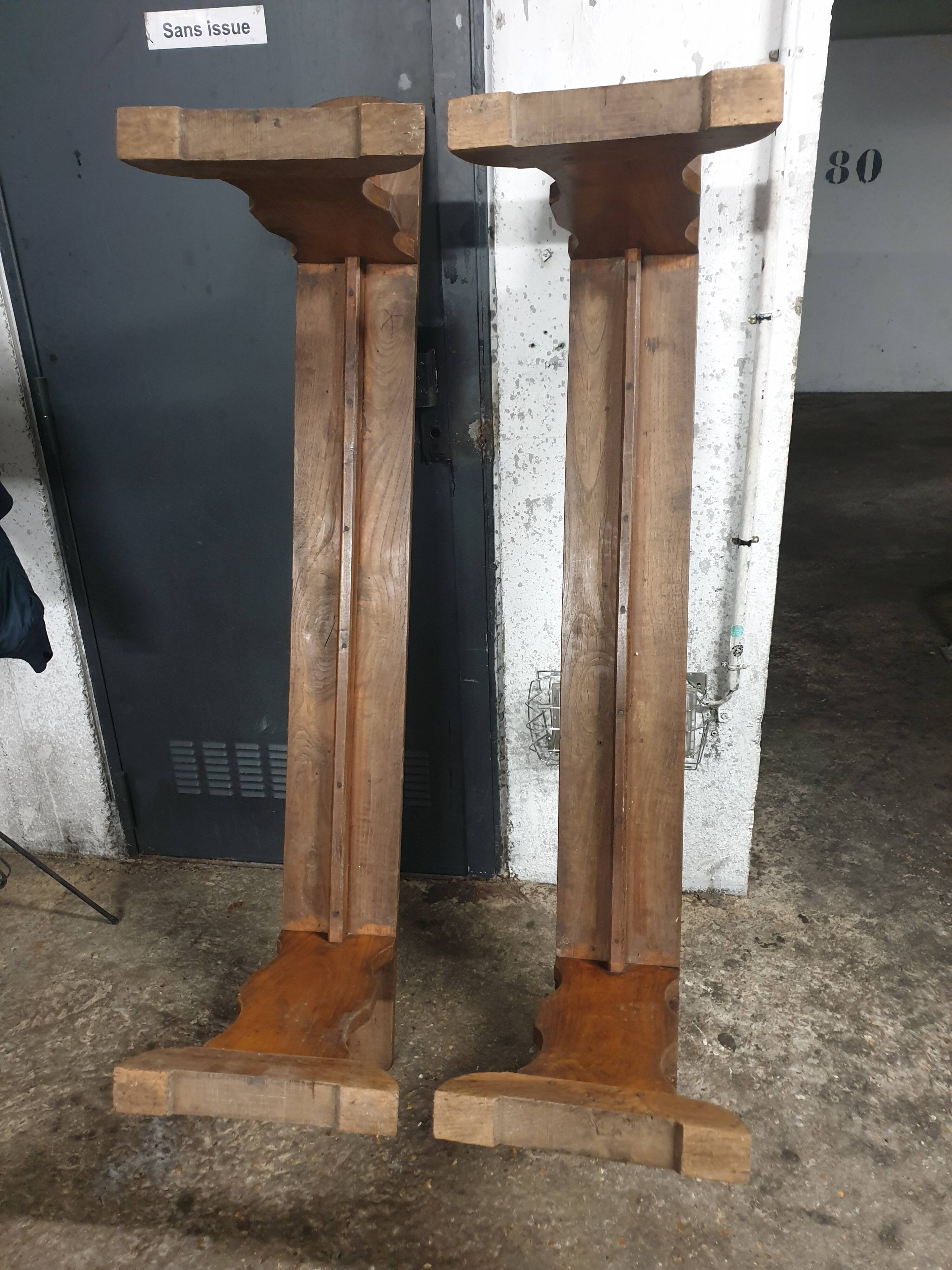 2 solid oak farm benches