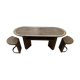 Oval Art Deco coffee table in rosewood, 1930s-1940s.