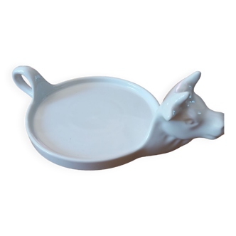 Porcelain cow head dish, for camembert