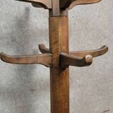 French design parrot coat rack in solid wood from the 1950s.