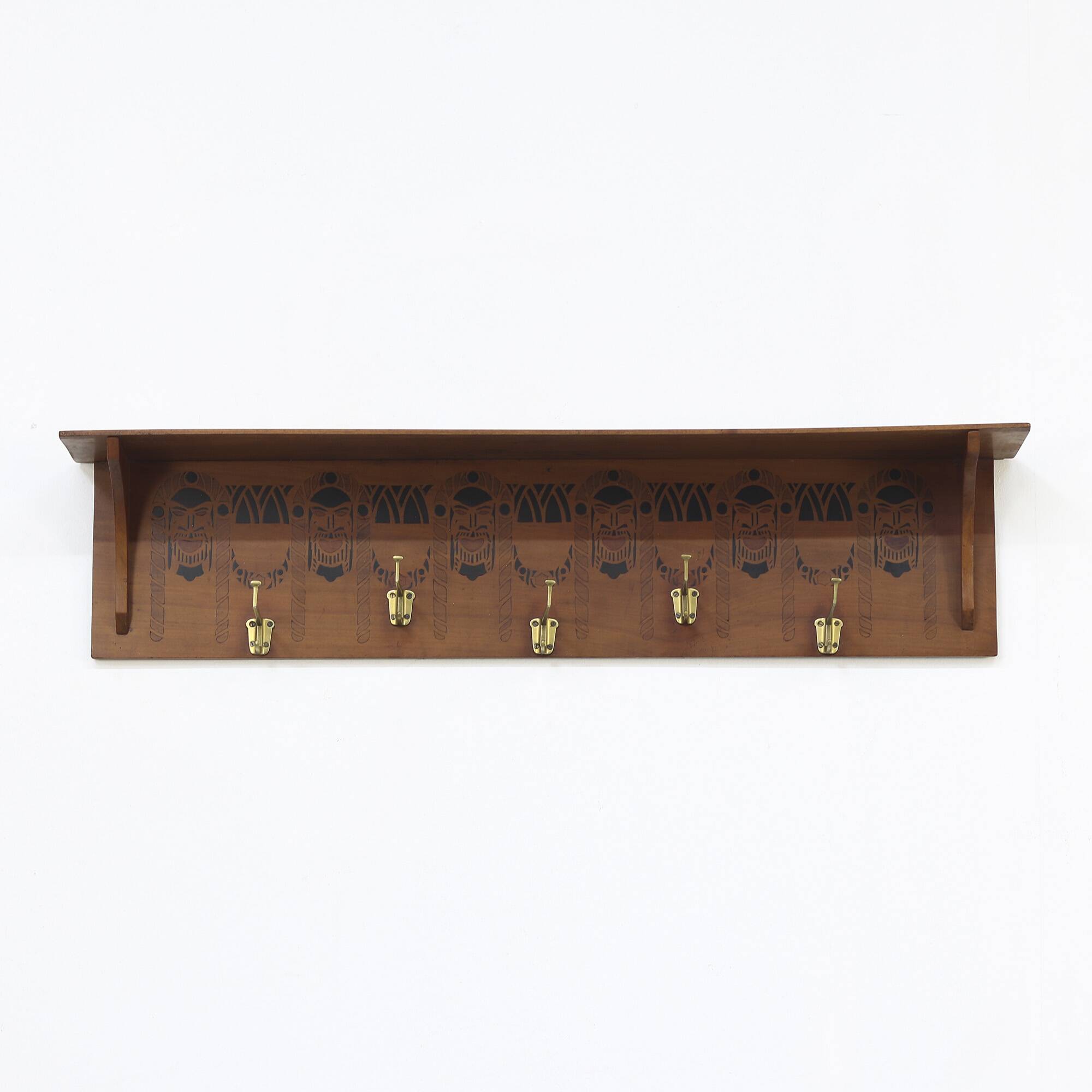 Porte-manteau unique de l'École d'Amsterdam / Art Déco