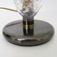 Foliage table lamp in glass and anthracite gray metal. 80 years