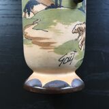 Basque art stoneware vase