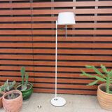 Monix Paris floor lamp in chrome-plated brass and white lacquered metal 1960