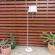 Monix Paris floor lamp in chrome-plated brass and white lacquered metal 1960