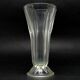 Art Deco vase, transparent glass, Poland, 1950s