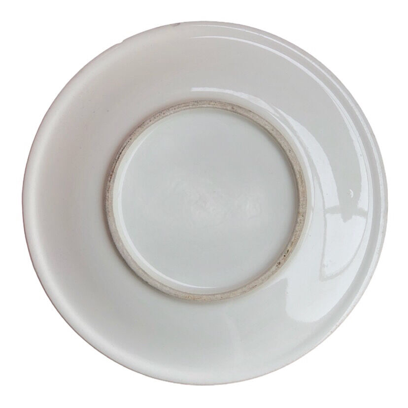 Two blue speckled plates