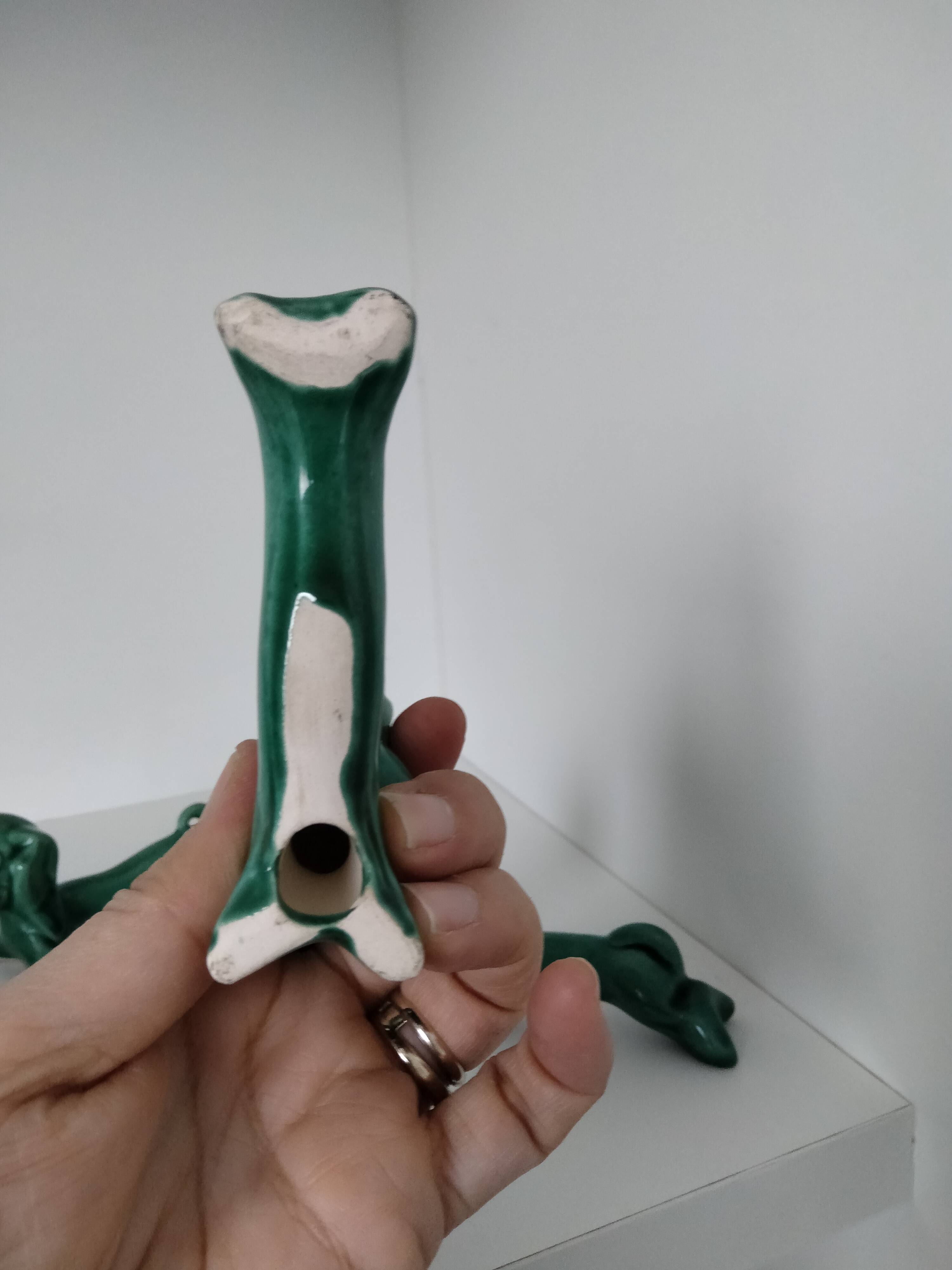 vintage knife rest in barbotine