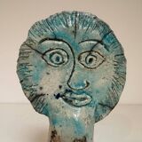 Sun sculpture in glazed terracotta, 1970