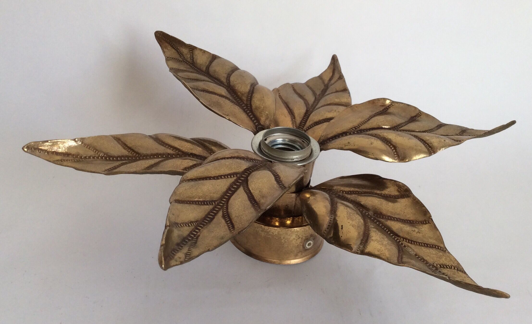 Wall light leaves by Willy Daro, 70s