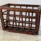 Vintage woven oak magazine rack