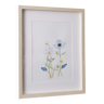 Original blue anemone painting / original watercolor, fine art artwork, original art, art
