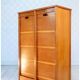 Double curtain file cabinet, 1950s, light oak