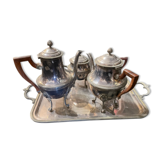 Service à thé en métal argenté