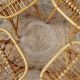 Series of 4 vintage rattan chairs.