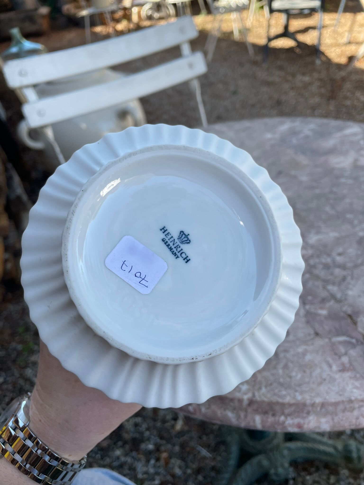 Vintage white vase in Heinrich porcelain