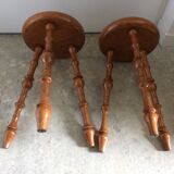 Pair of vintage tripod stools