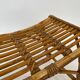 Vintage rattan bamboo footstool stool 1960s
