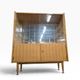 Vintage wooden display cabinet / multi-level display / bar furniture
