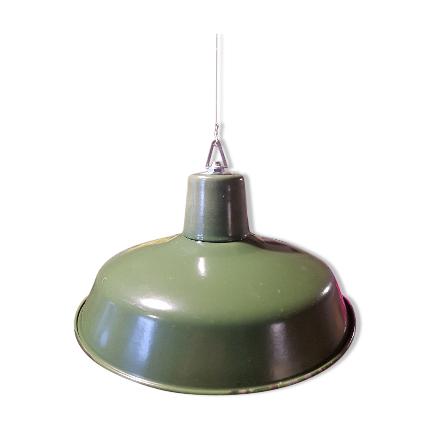 Old lamp shade industrial metal bar factory