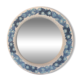 Miroir en céramique floral fait main