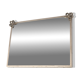 Antique mirror with silver metal rim