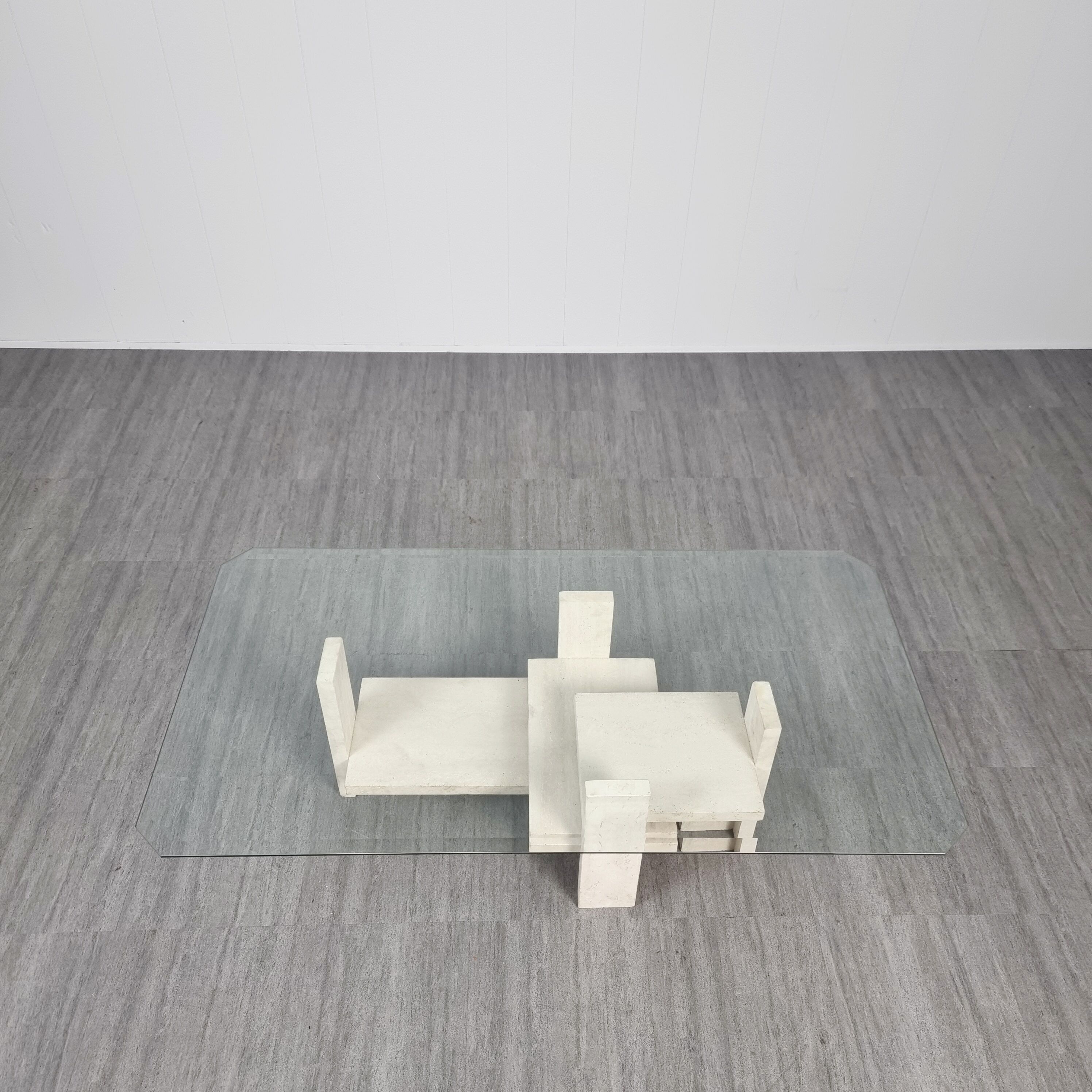 Travertine Willy Ballez coffee table