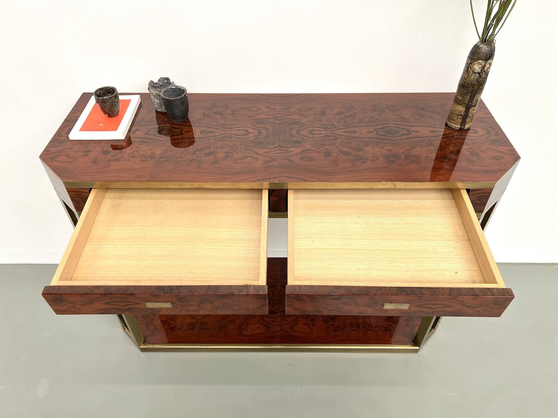 Jean-Claude Mahey lacquered console table