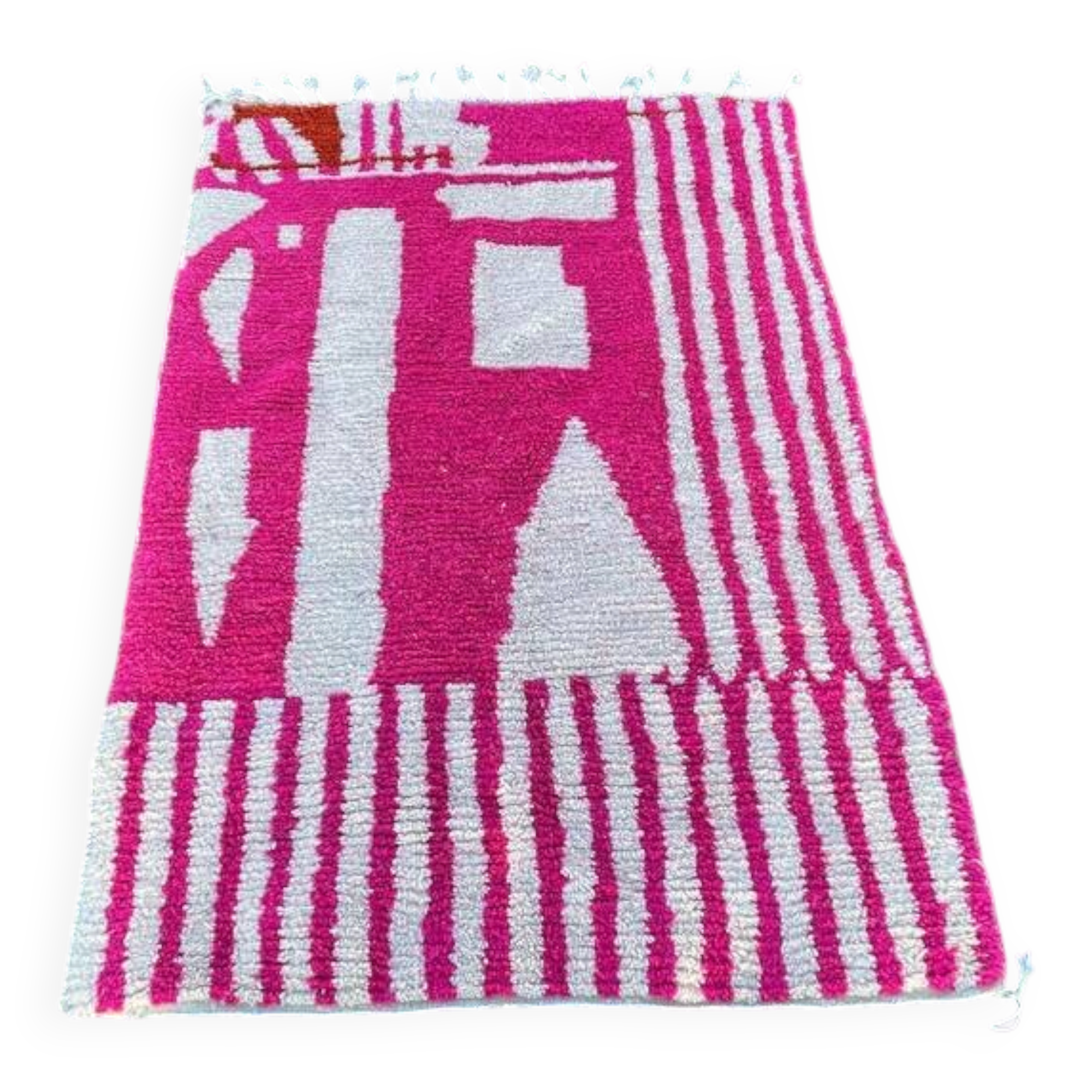 Small handmade wool rug 100cm x 50cm