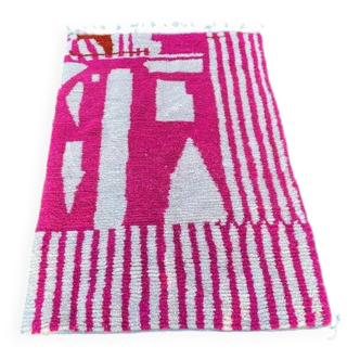 Small handmade wool rug 100cm x 50cm