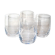 Set of 4 water glasses or whisky in Daum crystal signed 11 cm
