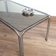Vintage chrome and smoked glass coffee table