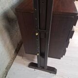Libreria modulare terra altezza regolabile vintage anni 70, dadi in ottone