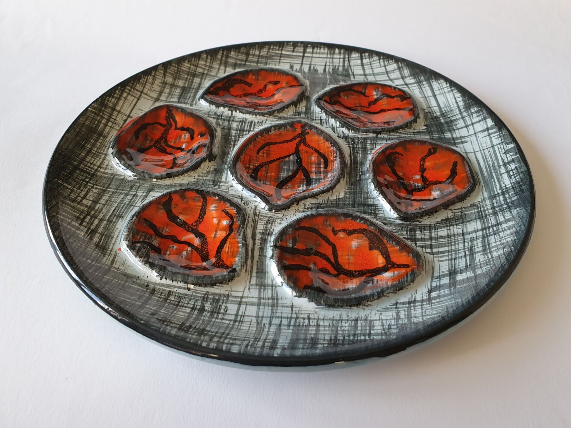 Pornic 60s oyster serving plates