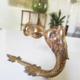 Bronze dolphin candle holder