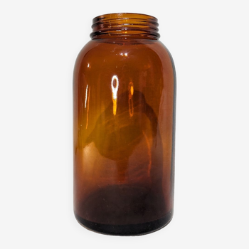 Brown glass jar vase