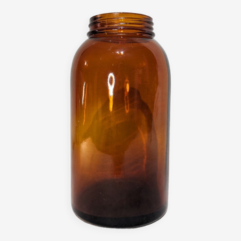 Vase bocal en verre marron