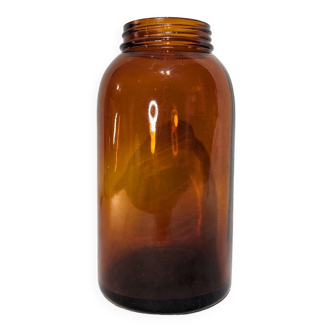 Brown glass jar vase