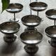 Set of 9 vintage silver-plated dessert bowls.