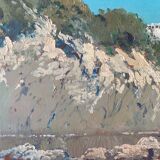 Orientalist painting marine algeria pierre faget-germain (1890-1961) skikda