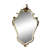Miroir baroque vintage blanc et doré / miroir mural