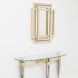 Miroir sculptural en laiton - Philippe Jean