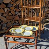 Rattan shelf bookcase